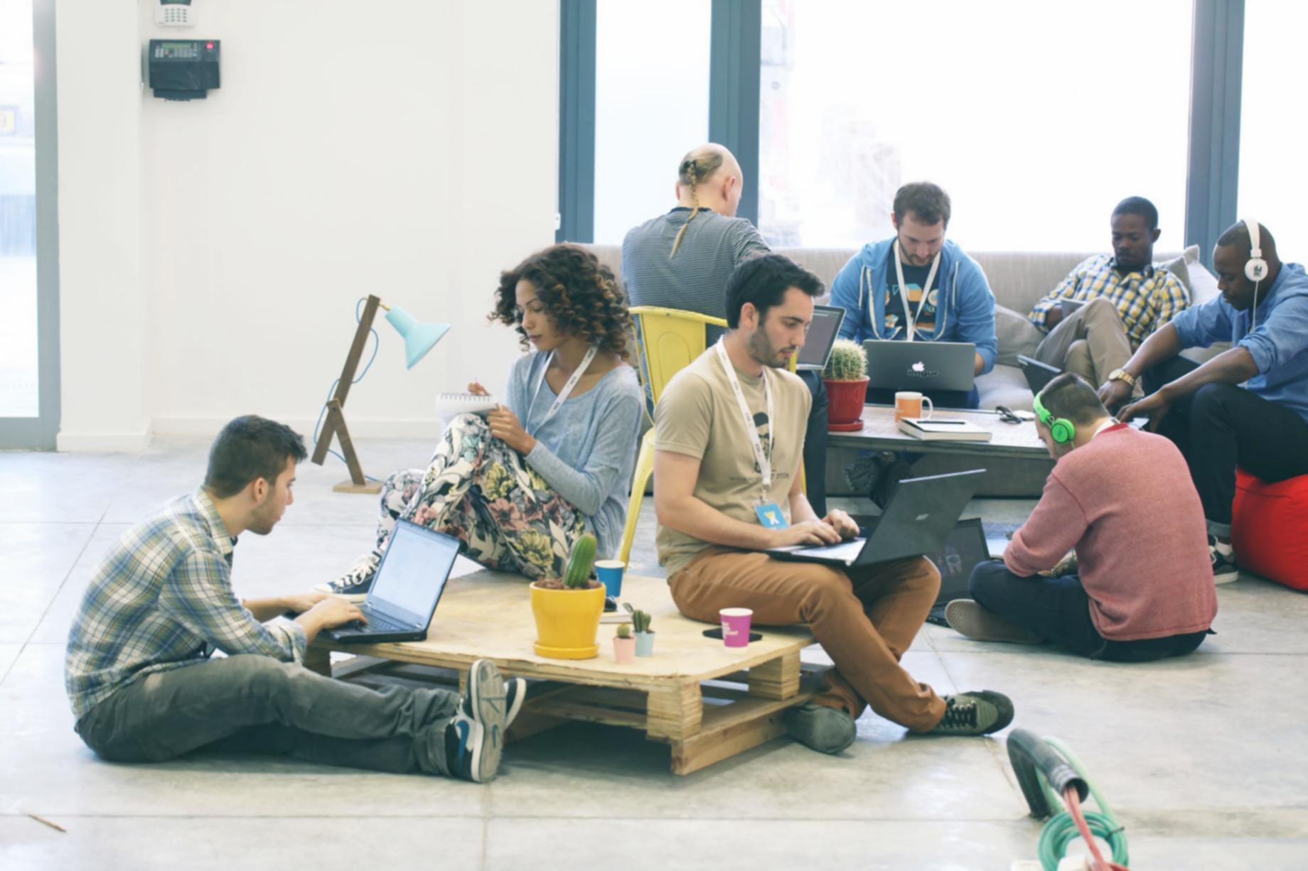 Team collaboration workspace showing project documentation workflow