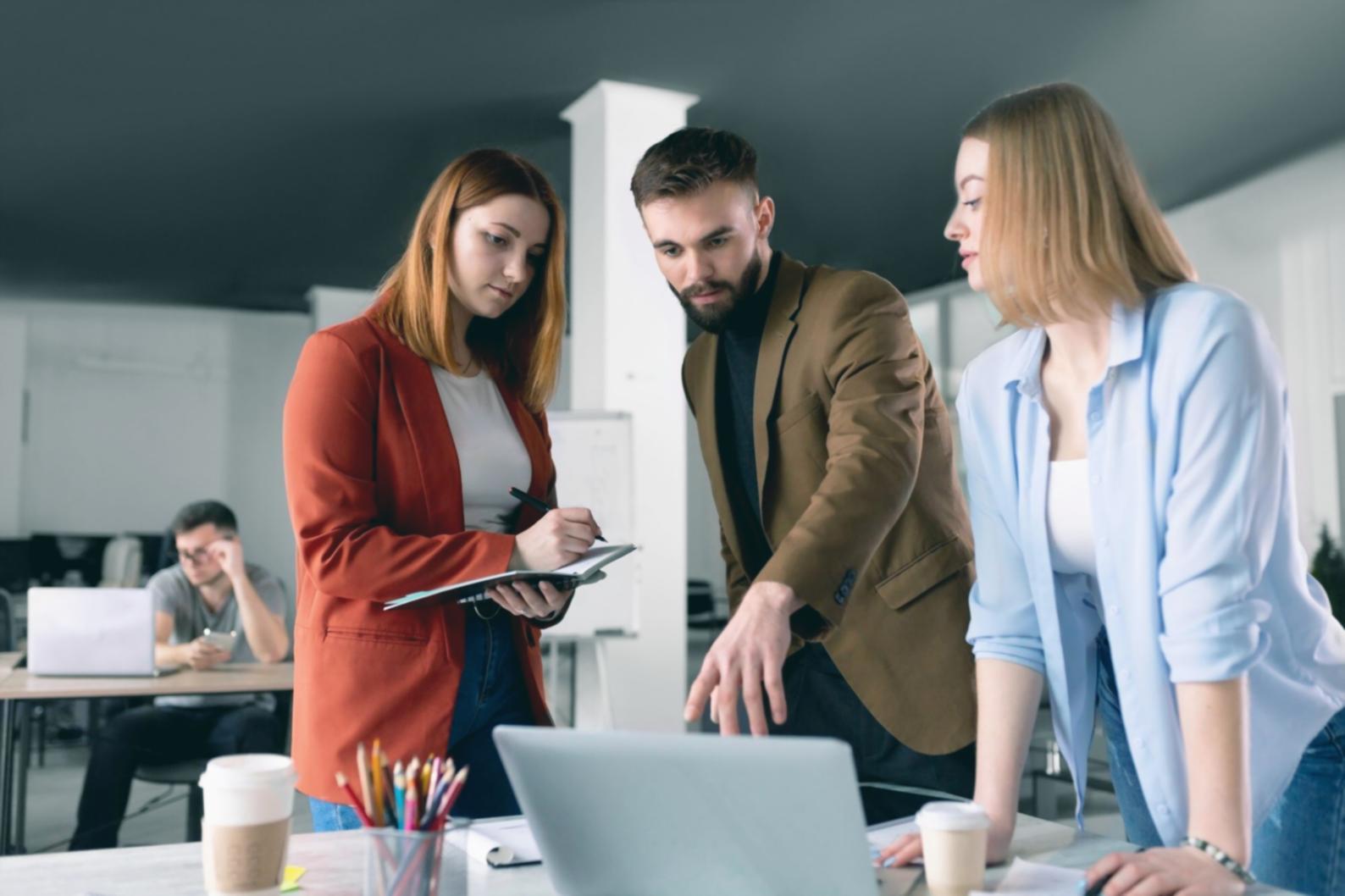 Team collaborating on digital document management strategies